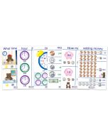 Time & Money Bulletin Board Chart Set of 6 - Early Childhood